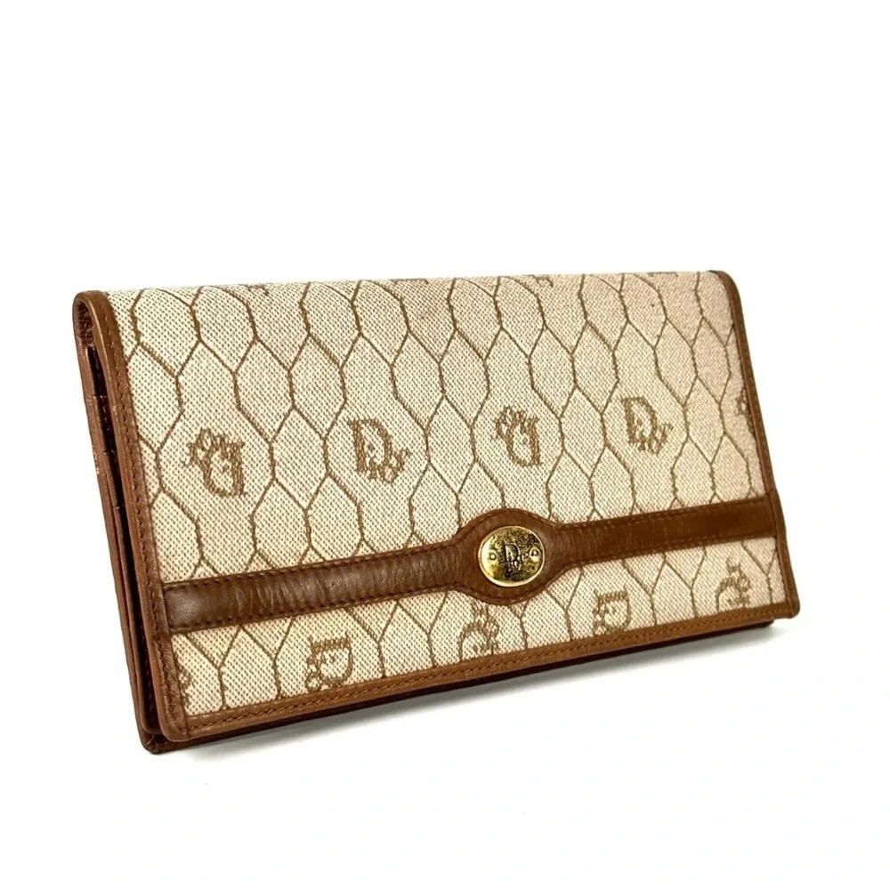 100% authentic vintage Dior wallet Dior Vintage Long Wallet Purse Honeycomb